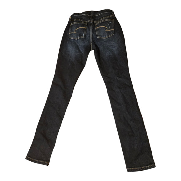 Time and Tru Size 4 Pre Ripped Dark Blue Skinny Jeans - Picture 5 of 9